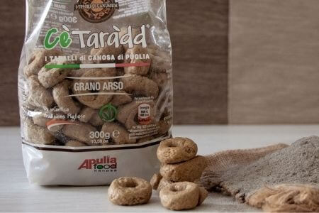 Taralli z paloną pszenicą